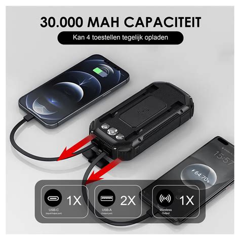 Belenthi Powerbank Zwart Met 30000 MAh Bl00952