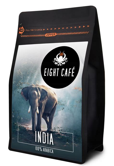 Kawa Ziarnista Świeżo Palona Arabica India 1KG EIGHT CAFE Sklep