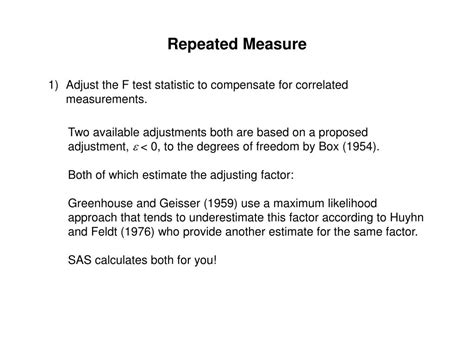 PPT - Repeated Measure PowerPoint Presentation, free download - ID:502283 