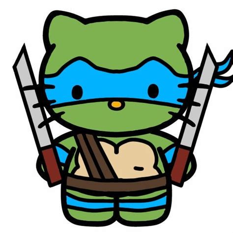 Leo Hello Kitty By Me Tmnt Characters Hello Kitty Art Tmnt