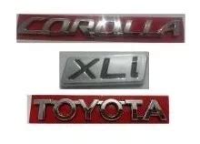 Emblemas Toyota Corolla Xli Para Tampa Traseira kit 3 Peça Frete grátis