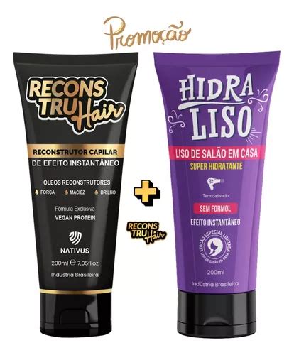 Kit 1 Hidra Liso Reconstru Hair Por Metade Do Preço Parcelamento