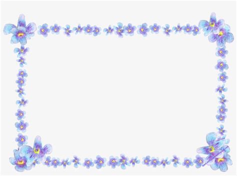 Blue Flower Borders And Frames