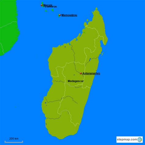 StepMap madagascar Landkarte für Africa