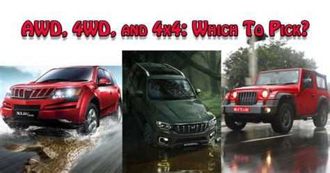 Awd Vs 4wd Vs 4×4 Whats The Difference Car Blog India