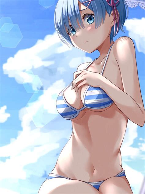 Adorable Rem Hot Bikini Waifu Sexy Kawaii Re Zero Anime RZ Girl