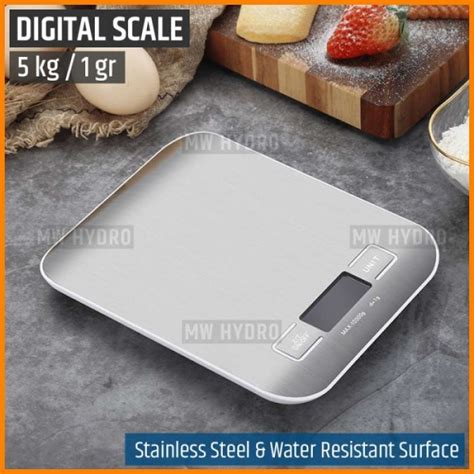 Jual Digital Kitchen Scale Kg Gr Stainless Timbangan Dapur