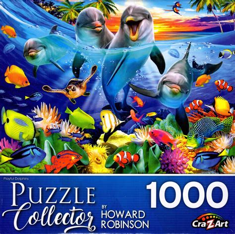 Cra Z Art Puzzle Collector Piece Playful Dolphins Adult Jigsaw