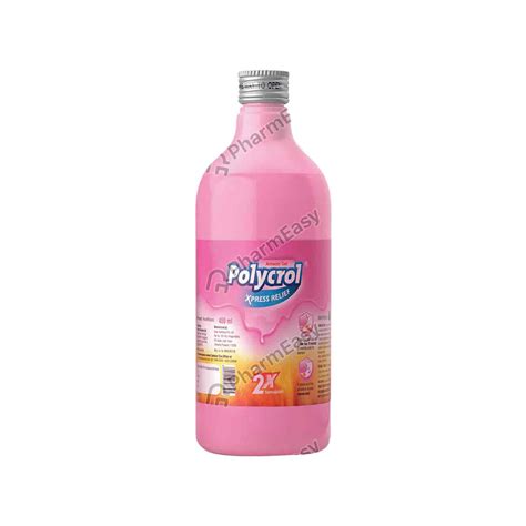 Buy Polycrol Xpress Relief Mint Acidity Syrup Sugar Free Bottle Of