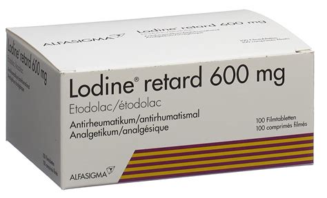 LODINE Retard Cpr Pell Ret 600 Mg Blist 100 Pce Commander En Ligne