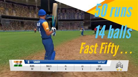 Fastest Fifty Runs In WCC3 World Cricket Championship 3 HD Graphics