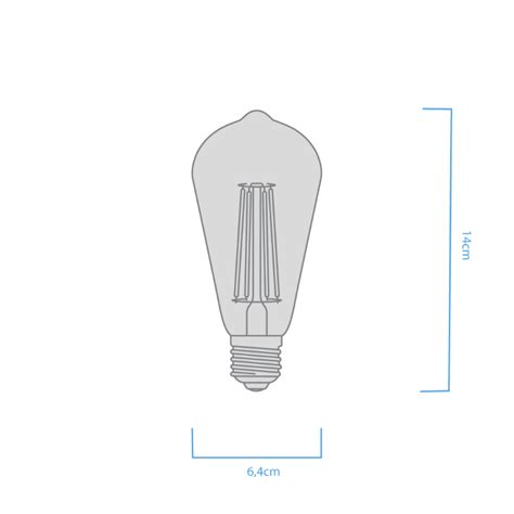 Lampara Filamento Led Vintage 8W Dimerizable Luz Cálida E27 MACROLED