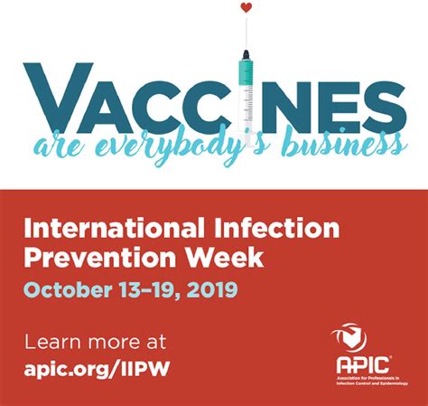 International Infection Prevention Week 2019 Vaccines Are Everybody S