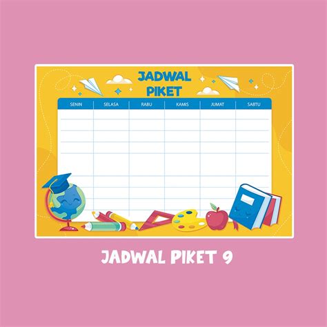 Jual Poster Jadwal Piket Kelas Untuk Anak Berkualitas Desain Menarik