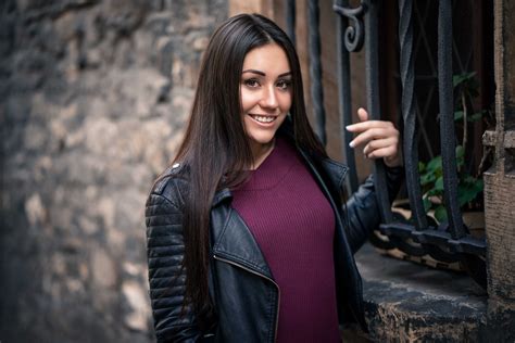 Long Hair Women Brunette 1080P Straight Hair Depth Of Field