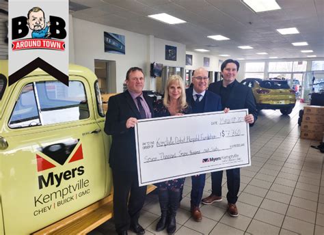 Funds Raised For Kdh Foundation Myers Kemptville Gm