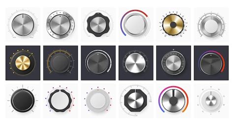 Premium Vector Volume Control Knob Amplifier Round Dial Level