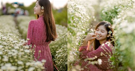 Hot girl chân khoèo mắt lác khoe vẻ đẹp trong trẻo bên cúc họa mi Netizen Việt Giải Trí