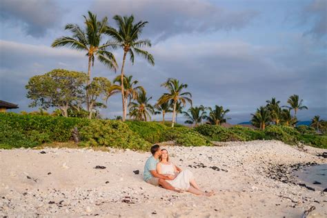 Pregnancy Announcement Hawaii Sunset Beach Photographers Hawaii