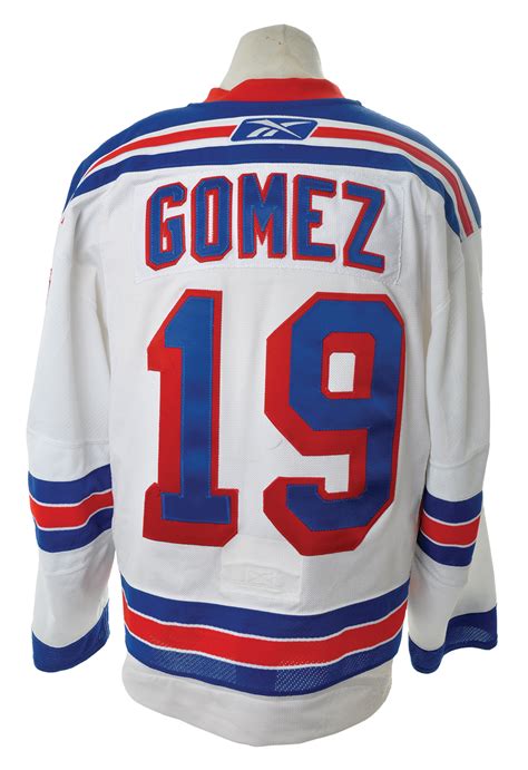 Lot Detail Scott Gomezs 2007 08 New York Rangers Game Worn Jersey