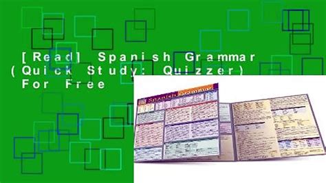 Read Spanish Grammar Quick Study Quizzer For Free Video Dailymotion