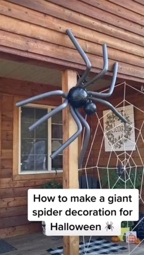 How To Make Diy Giant Spider Decorations For Halloween D Coration