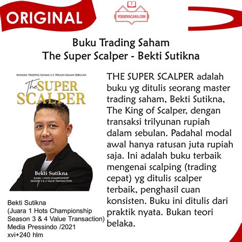 Jual Original Buku Trading Saham Buku Ivestasi The Super Scalper