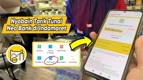 Cara Tarik Tunai Bank Neo Di Indomaret Gampang Banget YouTube