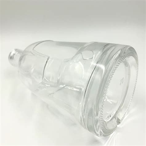 700ml Round Transparent Empty Glass Bottle For Wine Brandy Tequila