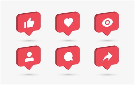 Iconos De Notificaci N De Redes Sociales En Burbujas De Discurso D