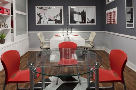 Image Result For Gray Red Office Red Office Small Space Office