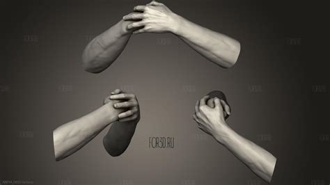 Male Hands 3 3d Stl Model For Cnc