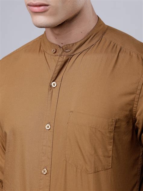 Buy Highlander Khaki Slim Fit Solid Casual Shirt For Men Online At Rs