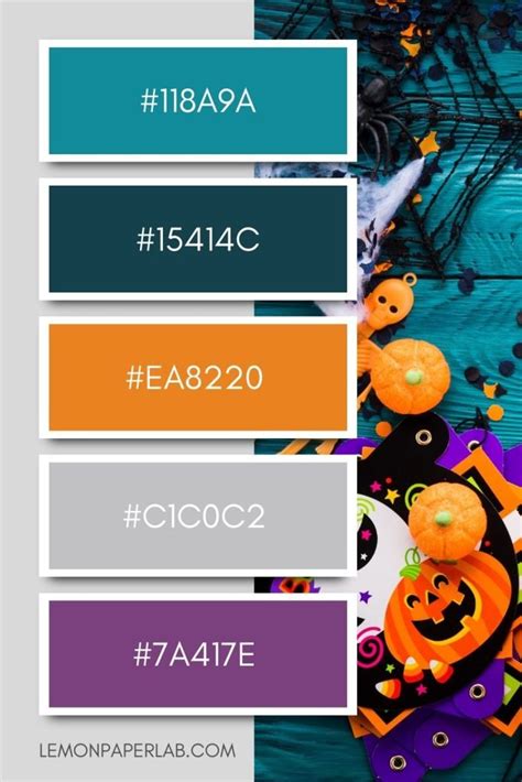 Color Palette 84 Regal Halloween Lemon Paper Lab