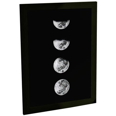 Quadro Decorativo A Fases Da Lua Ciclo Lunar Quatro Elo