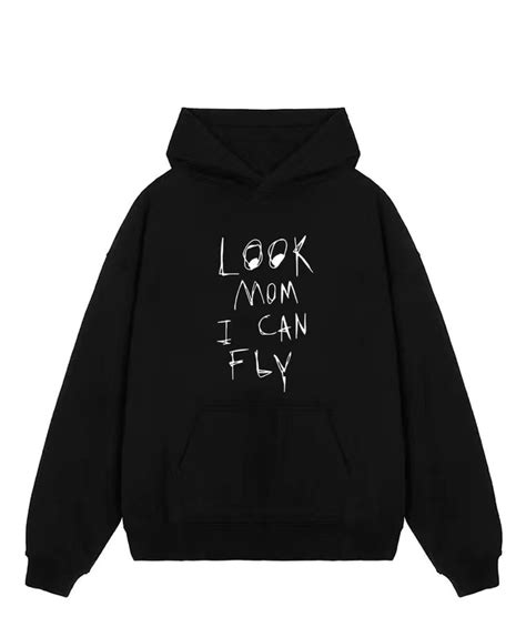 Look Mom I Can Fly Travis Scott Utopia Printed Hoodie Pullover Etsy