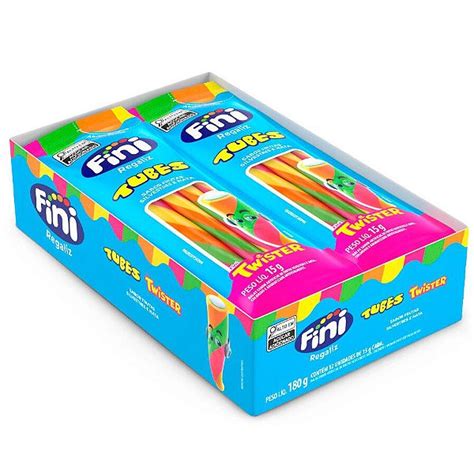 Tubes Twister Frutas Silvestres E Nata 180g 12 Unidades Fini