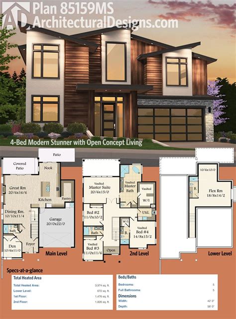 20++ Modern Open Floor House Plans - PIMPHOMEE