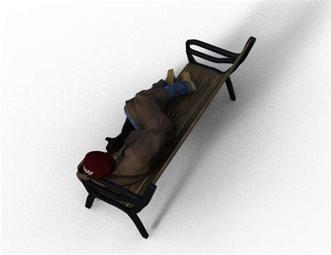 Free 3mf File Sleeping On Park Bench 😴・3d Print Design To Download・cults