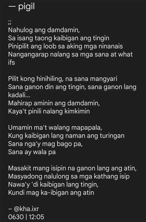 Pigil Cute Texts For Him Tagalog Love Quotes Reminder Quotes