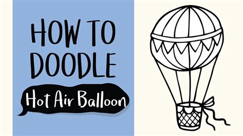 How To Draw A Hot Air Ballon Easy Step By Step Drawing And Coloring Tutorial Youtube