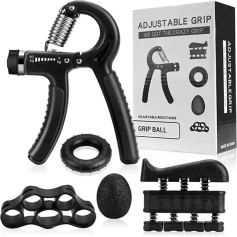 Set Of 5 Pieces Kit Hand Grip Strengthener Hand Extension Exerciser