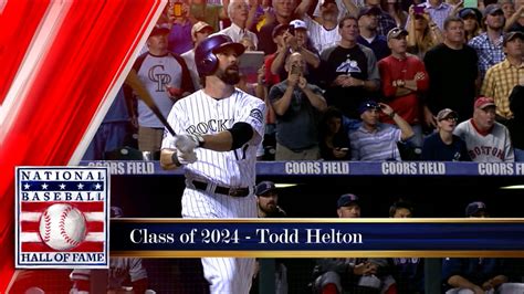 Todd Helton is elected to the Baseball Hall of Fame | 01/23/2024 ...