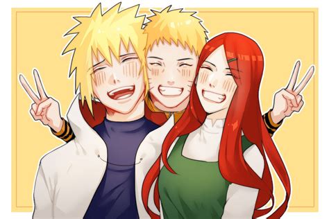 Minato Naruto e Kushina Familia uzumaki Família do naruto Kushina