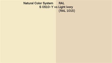 Natural Color System S Y Vs Ral Light Ivory Ral Side By