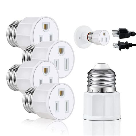 pack light socket  plug adapter    prong light socket