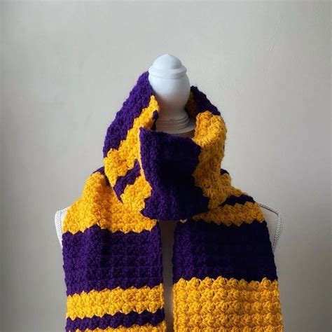 Purple And Gold Scarf Etsy