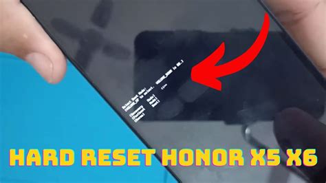 Hard Reset Honor X Honor X Remove Pattern Password Pin Code Data