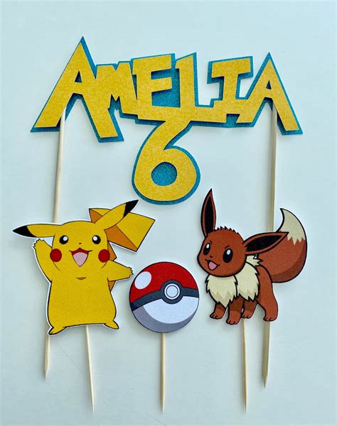 Excited To Share This Item From My Etsy Shop Pokémon Cake Topper