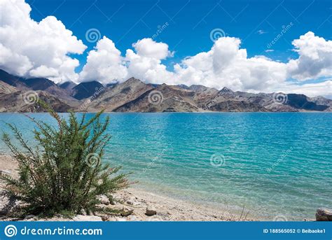 Pangong Lake View From Between Kakstet And Chushul In Ladakh Jammu And